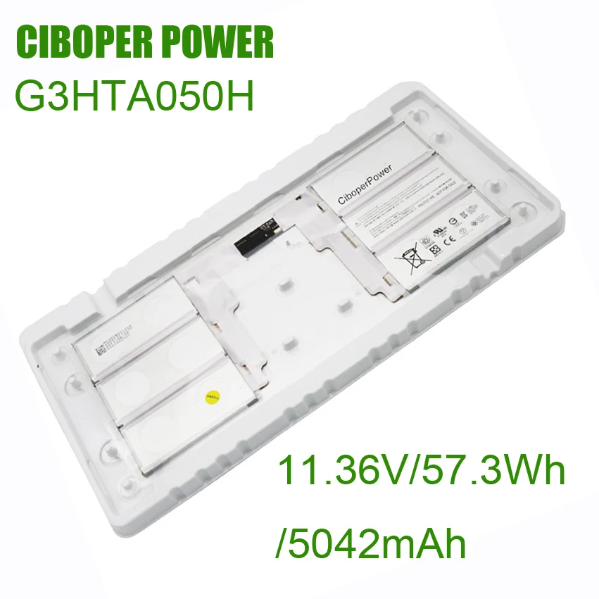 

CP Original Laptop Battery G3HTA050H 11.36V 57.3Wh/5042mAh For Surface Book2 1835,book 2 15" inch Keyboard Compatible G3HTA049H