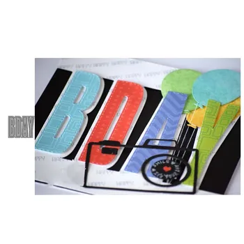 

JC BDAY Letters Metal Cutting Dies Scrapbooking DIY Stencil Handmade Paper Mold Card Make Mould Model Craft Die Cut Decoration