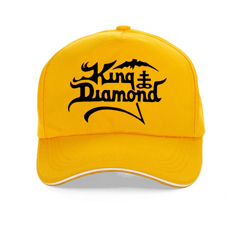 Хорошее качество, кепка, модная, брендовая, с принтом, бейсболка, King Diamond band hat, рок, хип-хоп, для мужчин, wo, для мужчин, регулируемая бейсболка, шапки - Цвет: Цвет: желтый