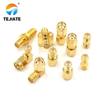 

1PCS Double Way/Double Inverse SMA Connector RPSMA-JJ KK JWK KKF KKY Inner Screw Inner Hole/Inner Pin L Type Adapter