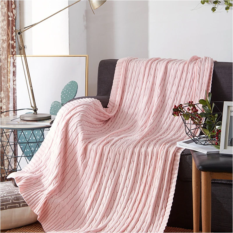 Новинка, Скандинавское Хлопковое трикотажное одеяло, Европейский стиль, одеяло для дивана, офисное одеяло для обеда, детское одеяло для ухода за ребенком