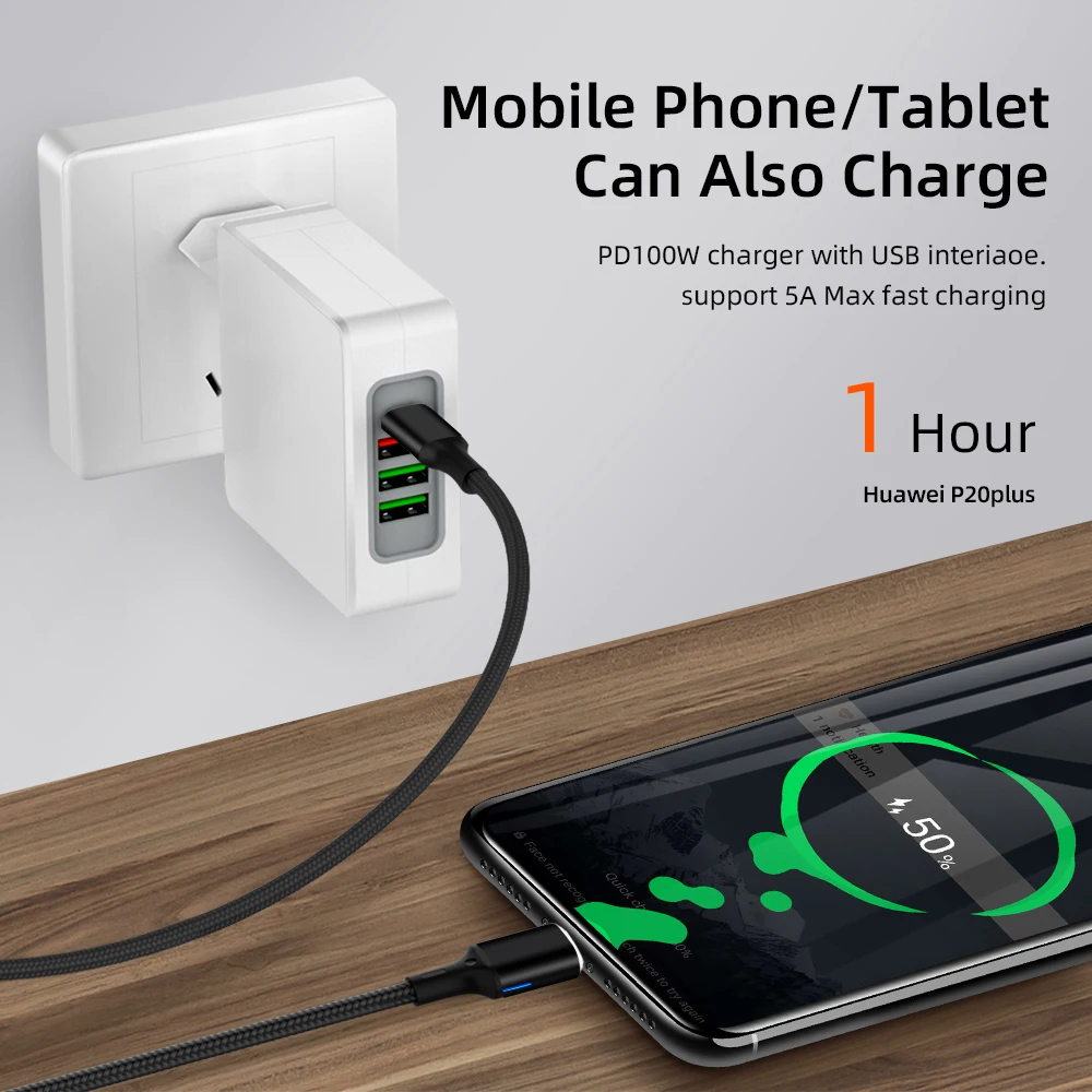 Магнитный Кабель USB 3,1 100 Вт PD Quick Charge 4,0 type C to USB C кабель для samsung S10 S9 5A кабель для быстрой зарядки для MacBook Pro
