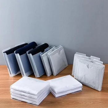 

5pcs Clothes Storage Quick Lazy Folding Board Shirt Clothes Wardrobe Storage Folder Dust-proof Storage Boxs