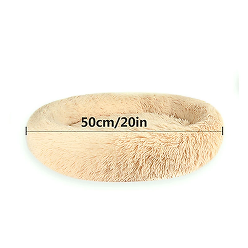 Круглая кошачья подстилка питомник собака кровать Удобная пончик Cuddler круглая кровать для собаки ультра мягкая моющаяся собака и Лежанка для котиков кровать утолщенная