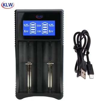 

LCD display Smart USB Battery Charger for 26650 18650 18500 18350 14500 3.7V lithium A AA AAA SC C 1.2V NIMH NICD batteries