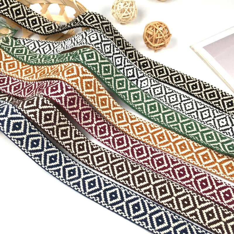 Ribbon Decoration Ribbon Supplies Sewing Ribbon 1inch 25mm 5yards/lot Grid Tiny Design Cosy and Soft Geometry Woven Jacquard Ribbon