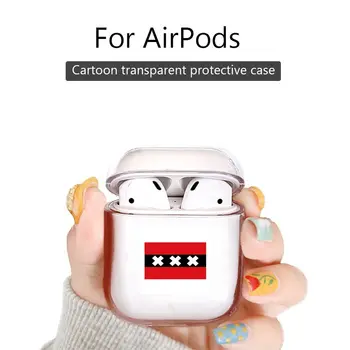 

For Airpods pro Case Luxury Transparent Bluetooth Wireless Earphone for AirPod 1 2 case cover Bike Amsterdam Flag