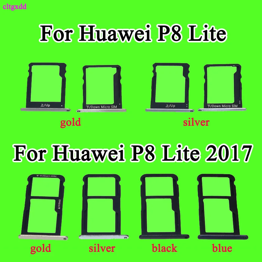 Cltgxdd для Huawei P8 Lite 2017 SIM-карты лоток держатель слот Micro SD гнездо адаптер Honor 8 Sim