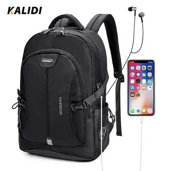 

KALIDI Waterproof Laptop Bag USB Charging Notebook Bag 15.6 inch Fashion Computer Bag 17 Inch Travel School Bag For Women Men