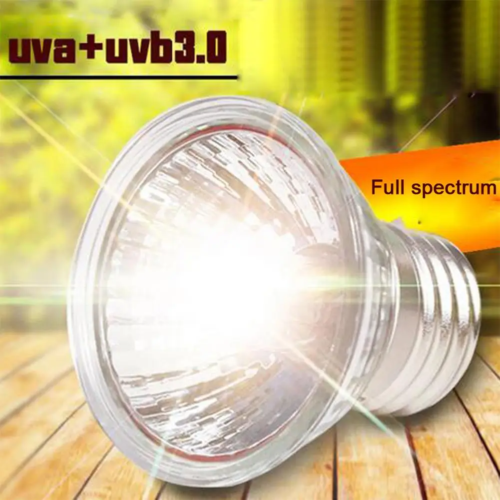 

25/50/75W UVA+UVB 3.0 Reptile Lamp Bulb Turtle Basking UV Light Bulbs Heating Lamp Amphibians Lizards Temperature Controller