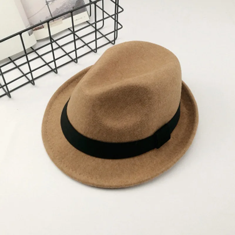 Женские Fedoras Maylisacc осенне-зимняя шерстяная однотонная женская Ретро Маленькая джазовая шляпа британская шерстяная фетровая шляпа Мужской козырек