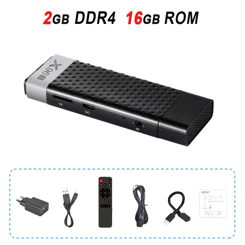 2GB DDR4 16GB X96S tv Stick Android 9,0 tv Box Amlogic S905Y2 DDR4 4 ГБ 32 ГБ Smart tv Box 2,4G 5G двойной Wi-Fi Bluetooth 4,2 4K H.265 медиаплеер - Цвет: 2GB DDR4 16GB