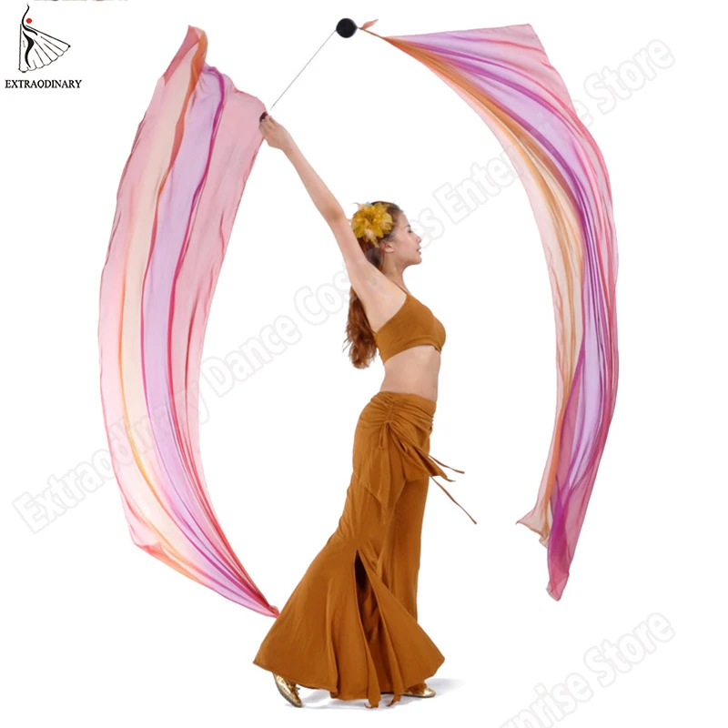 Женская шелковая Фата Bellydance реквизит для рук разноцветный шарф платок