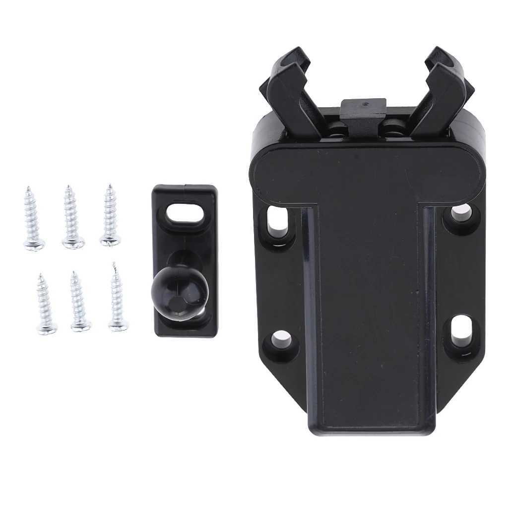 1 Set Touch Latch Push To Open Door Latch Non-Magnetic Safe Push Latch Black