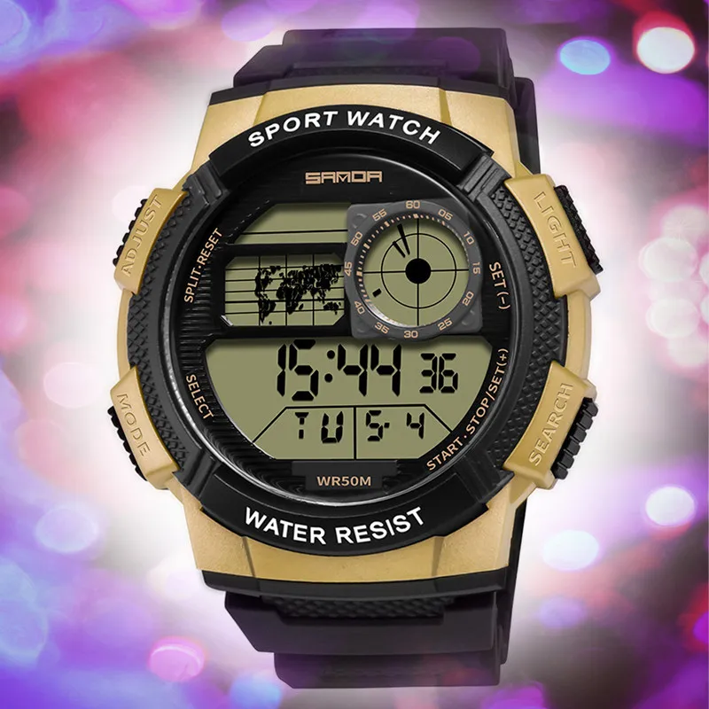 

Free Shipping Men's Digital Watch New Multi-function 50M Waterproof Middle School Students Outdoor Sports Men's Electronic Clock