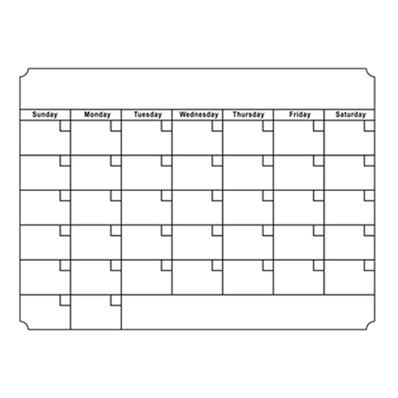 A3 Whiteboard Monthly Planner Magnetic Message Board Kitchen Daily Flexible Bulletin Memo Boards Fridge Magnet Drawing Calenda