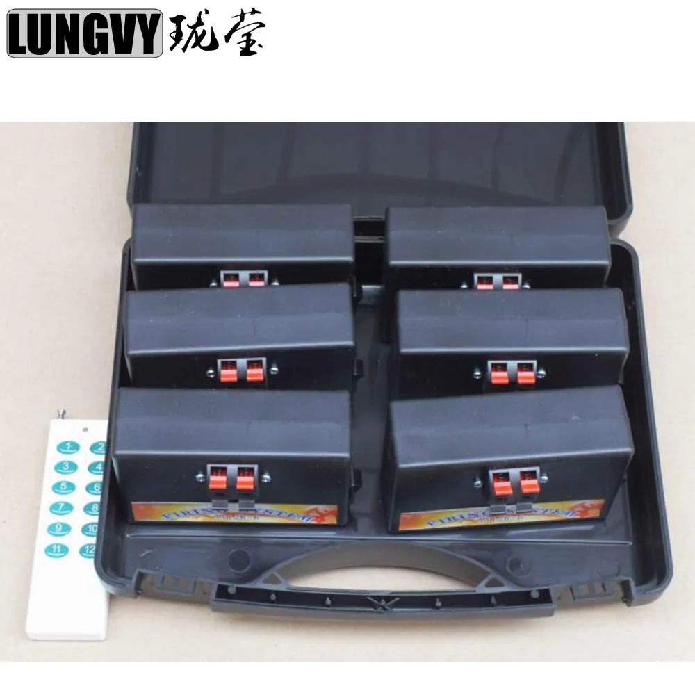 

Free Shipping 12 Channels Stage Equipment Wireless Switch 6 Receivers Fireworks Remote Stage Wedding Firing System
