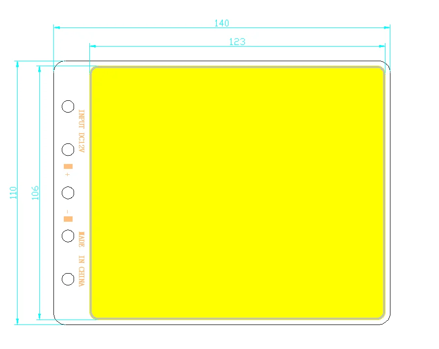 50 Вт DC9V/DC12V полосы cob светодиодные модули чипы для campling огни