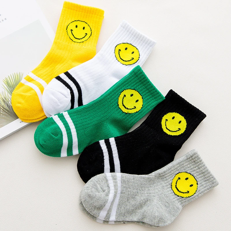 5 пар детских носков дышащие милые детские носки для девочек-студенток новые стильные носки-лодочки носки для мальчиков короткие носки с