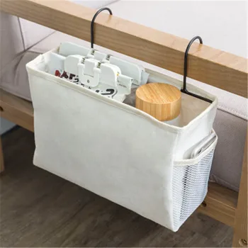 

2019 Hot Sale Bedside Table Storage Bag Dormitory Phone Book Magazine Storage Bag double-layer Space Saving Storage Bag