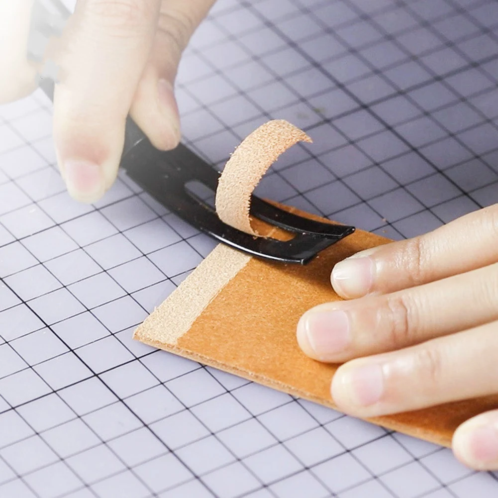 Стальной безопасный скотч для филировки кожи ремесло лезвие нож + 3 лезвия DIY швы