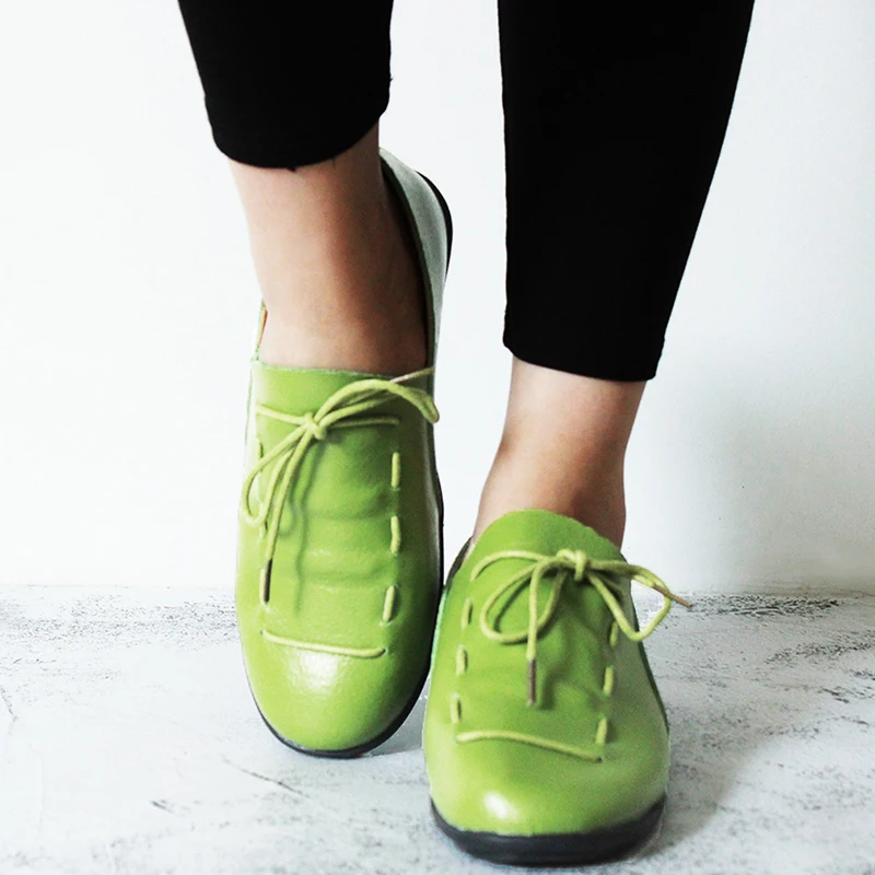 

2020 New Leather Flat Shoes Spring And Autumn Women'S Shoes Fake With Pleated Ladies Single Shoes Peas Shoes Lazy Shoes