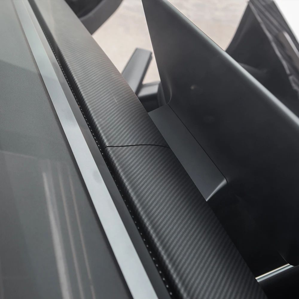 ModelY Model3 Car Center Console Trim For Tesla Model 3 Y Carbon Fiber Accessories Dashboard Panel Wrap Overlay Car decoration