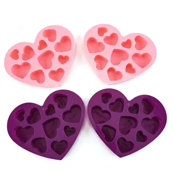 

DIY Heart Silicone Mould Fondant Kitchen Cake Molds for Chocolate Baking Tools Q0KE