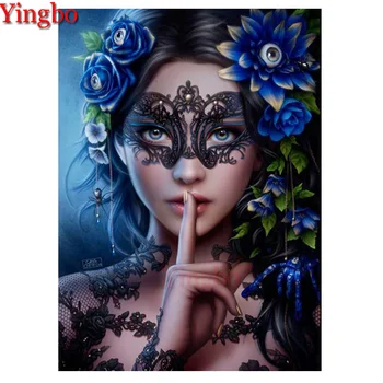 

5D Mosaic Picture Diamond Embroidery Beautiful Flower Women Diy Diamond Painting Cross Stitch full Square round Rhinestone decor