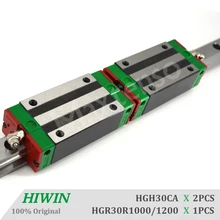 HIWIN HGH30CA 1000mm 1200mm Linear Guide Rail set with ballscrew Blocks HGR30 CNC Machine Parts Linear Bearing CNC Parts 100% original hiwin 2 pcs hiwin linear guide hgr20 750mm linear rail with 4 pcs hgh20ca linear bearing blocks for cnc parts