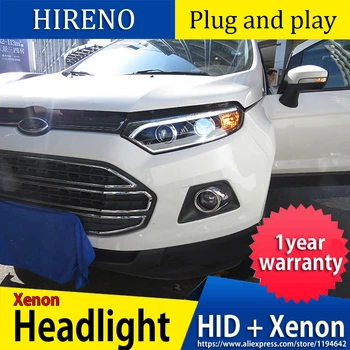 

Car styling case for Ford EcoSport 2013-2015 Headlights LED Headlight DRL LED lens headlamps HID Xenon turnlight running light