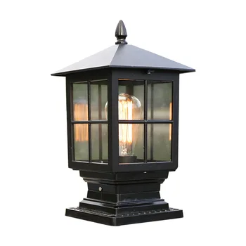 

Retro European Style Pillar Lamp E27 base No Bulb Garden Lamp for Balcony of Corridor