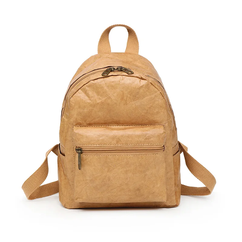 

Droppshiping Women Men Backpack Shoulder Bag Foldable Waterproof Zipper Kraft Paper Durable Gift d88