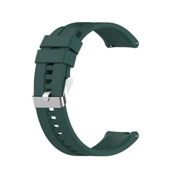 Silicone Smartwatch Band, 22mm Replacement Strap, Multiple Colors for 22mm (Deep Green)