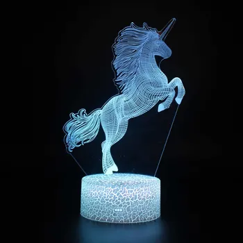 

3d illusion lamp Smart 7 Colors changing Night Light Table Lamp (UNICORN) christmas light led children lighting (READY STOCK)