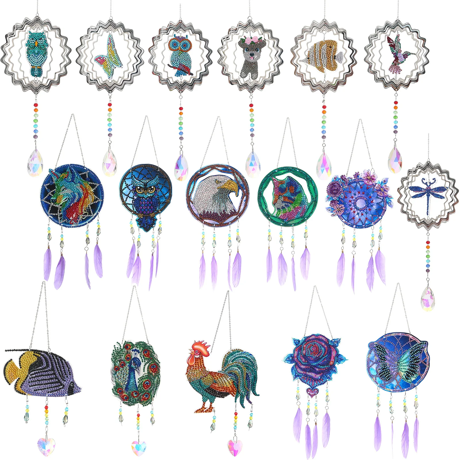 5D DIY Diamond Painting Wind Chimes Special Shaped Art Embroidery Cross Stitch 