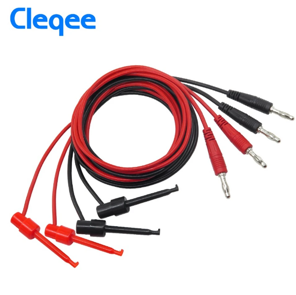 2020 Cleqee P1039 1 комплект 4 мм банановый штекер для тестирования крючка зажим тестовых