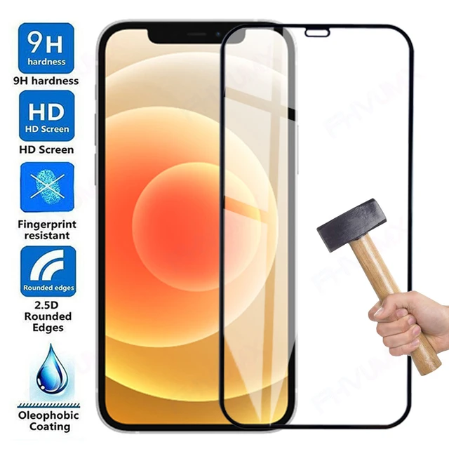9D Full Protection Glass For Apple iPhone 12 mini 11 Pro Max X XS XR Screen Protector Film For iphone 7 8 6 6S Plus 5S SE Glass 1