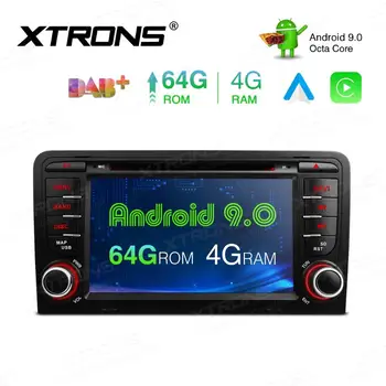 

7" Android 9.0 Octa-Core 4GB RAM 64GB Car DVD Multimedia Navigation GPS Radio for Audi A3 2003-2012 S3 2006-2012 RS3 2011-2012