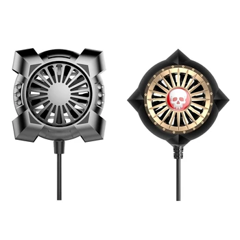 

2 Pcs Pubg Cooler Gaming Phone Radiator Drop Temperature Suction Cup Fixed USB Stable 6.2x6.2x2.6 cm & 75x75x20mm