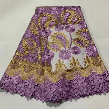 

Purple Nigerian Tulle Lace Fabric 2020 Fast Free Shipping African Lace Fabric For Wedding Embroidery Stone Lace Fabric