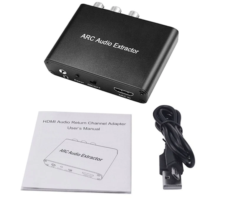 Цифро-аналоговый аудио конвертер ARC/HDMI в коаксиальный/оптический 3,5 мм стерео R/L выход ARC аудио экстрактор адаптер