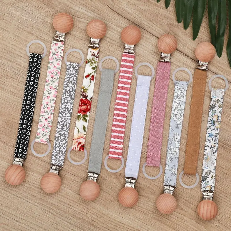 Pacifier Chain Strap Teether Nipple Holder Soother Belt Cotton Linen Baby Pacifier Chain Clip Newborn Toddler Dummy Nursing Care afbeelding