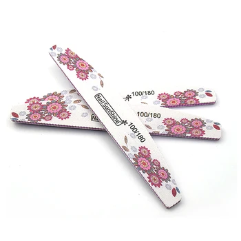 

5pcs Nail File Sanding Half Moon 100/180 Buffer Block Emery Board Manicure Polishing Boat For Finger Care Care Tools Double Side