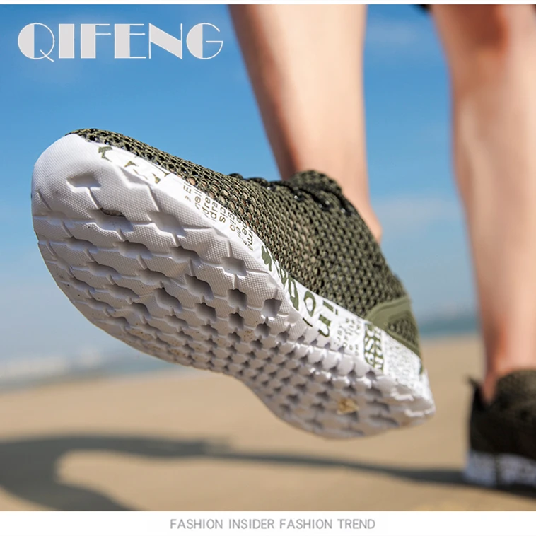Zapatos para agua transpirables para hombre, zapatillas de Trekking, playa, secado rápido, para pesca al aire libre, agua