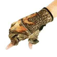 Охотничьи камуфляжные перчатки, противоскользящие тактические перчатки, полиция, кемпинг, камуфляжные перчатки, подходят для джунглей, 2 в 1, полный палец и половина пальца