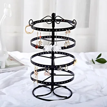 

Creative Rotating Ear Rings Jewelry Display Stand Household Storage Hanging Ear Stud Earrings Rack Display