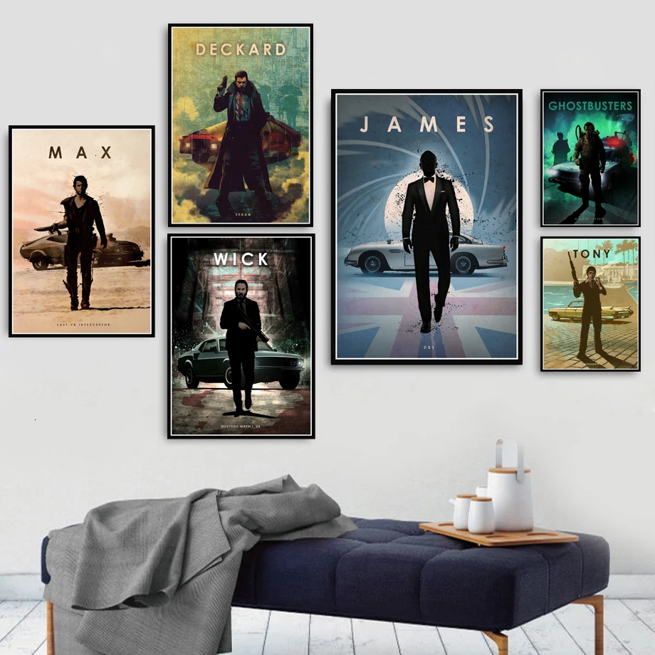 Canvas Painting Posters And Prints Wall Art Picture Blade Runner Movie Car Legends Vintage Poster Decorative Home Decor Plakat | Дом и сад