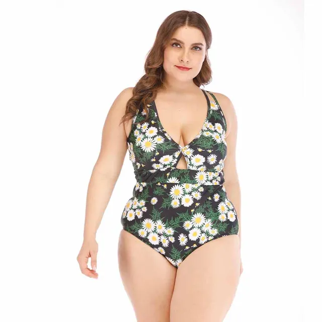 One Piece Swimsuit Plus Size Swimwear 