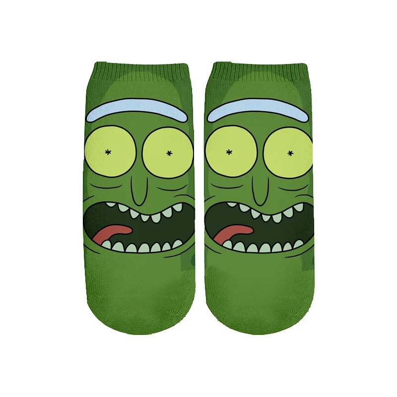Новейшие Rick and Morty 3D печатных мультфильм милые короткие носки для мужчин женщин harajuku корейские носки RS-006 - Цвет: 21